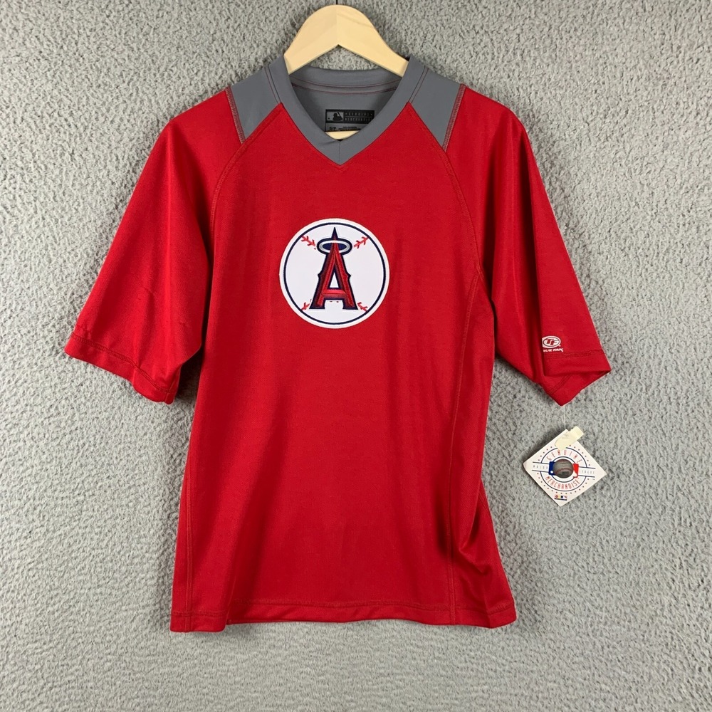 Los Angeles Angels Baseball Shirt Mens Small Sewn Logo True Fan Perforated NWT‎